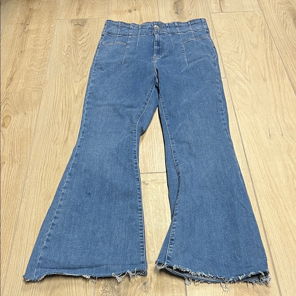 Free People We The Free Jayde Flare Jeans Blue Wide Leg Jeans